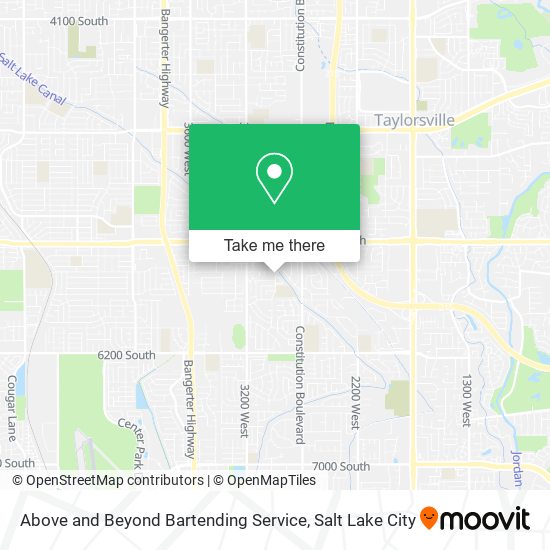 Above and Beyond Bartending Service map