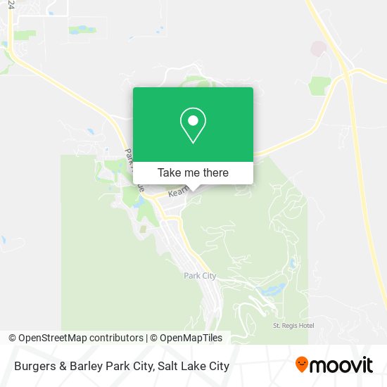 Burgers & Barley Park City map