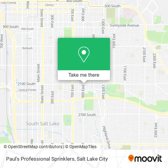 Paul's Professional Sprinklers map