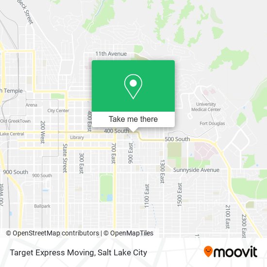 Mapa de Target Express Moving