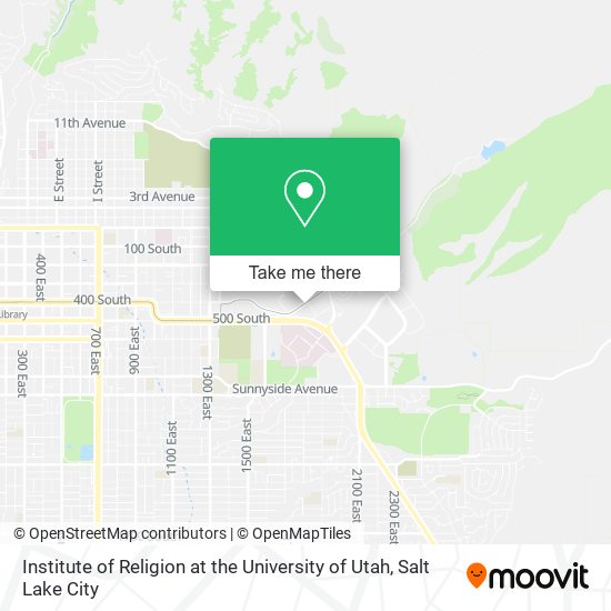 Mapa de Institute of Religion at the University of Utah