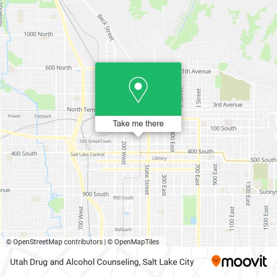 Utah Drug and Alcohol Counseling map