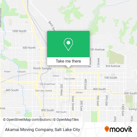 Mapa de Akamai Moving Company