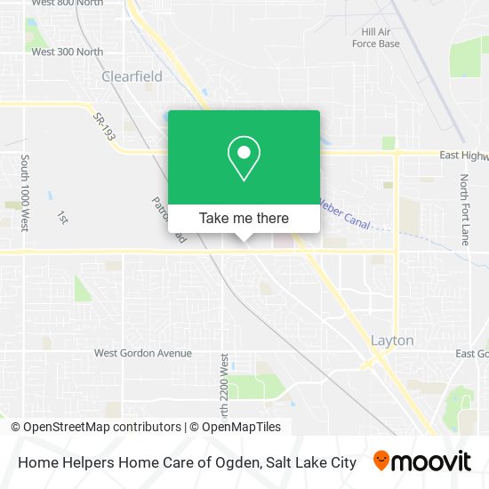 Home Helpers Home Care of Ogden map