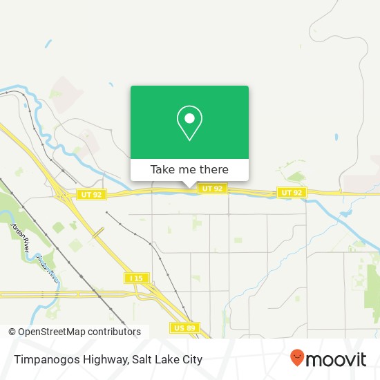 Timpanogos Highway map