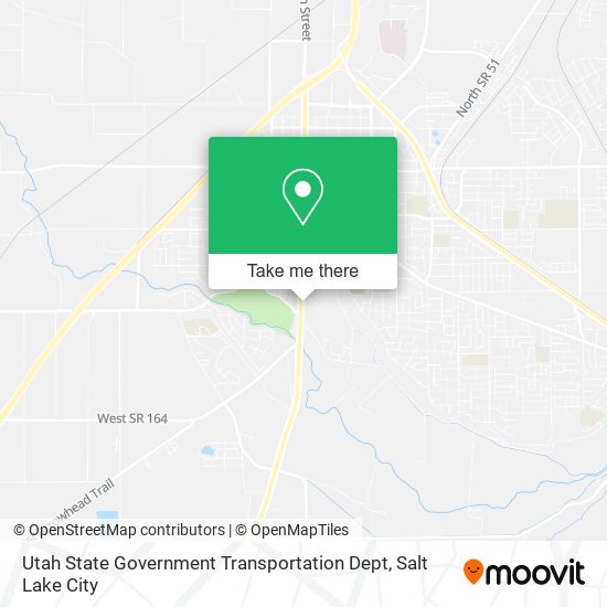 Mapa de Utah State Government Transportation Dept