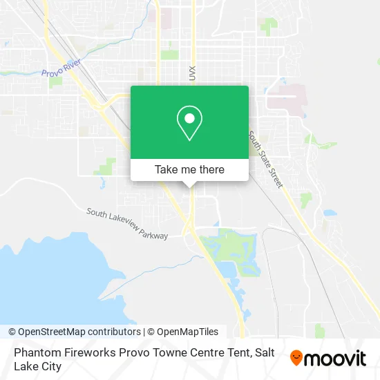 Phantom Fireworks Provo Towne Centre Tent map