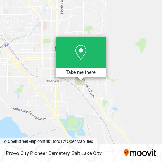 Provo City Pioneer Cemetery map