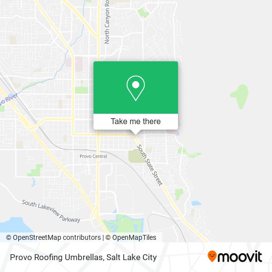 Provo Roofing Umbrellas map