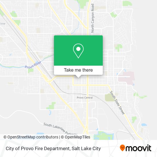 City of Provo Fire Department map