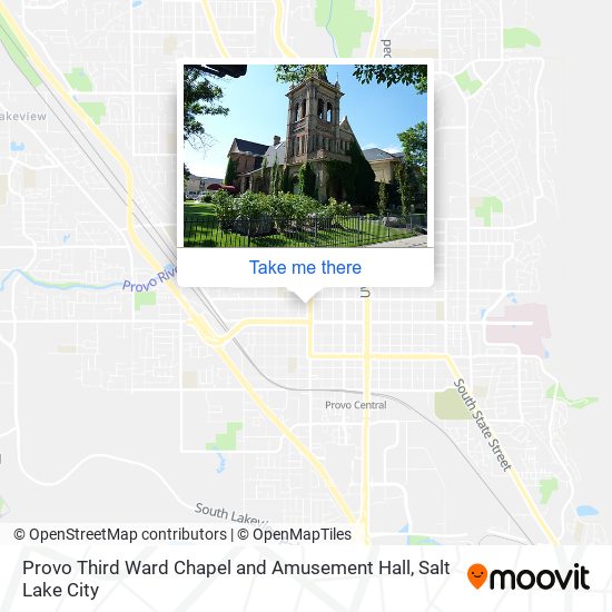 Provo Third Ward Chapel and Amusement Hall map