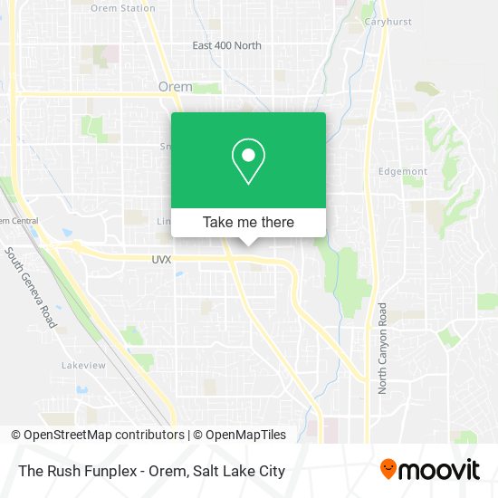 The Rush Funplex - Orem map