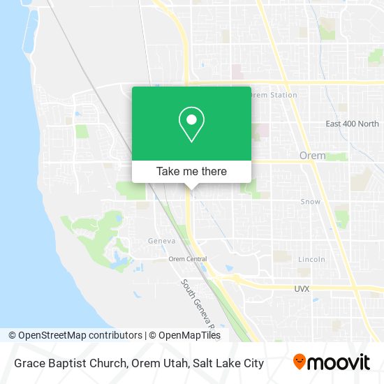 Grace Baptist Church, Orem Utah map