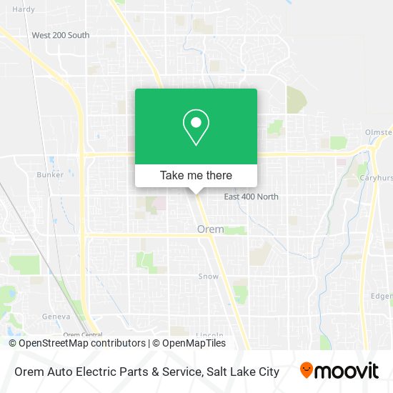 Mapa de Orem Auto Electric Parts & Service