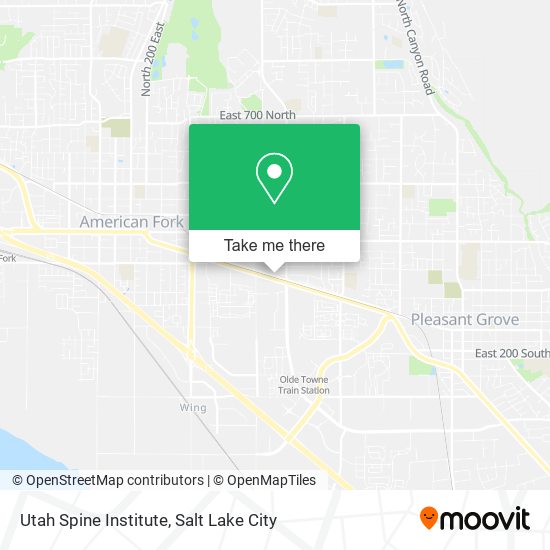 Utah Spine Institute map