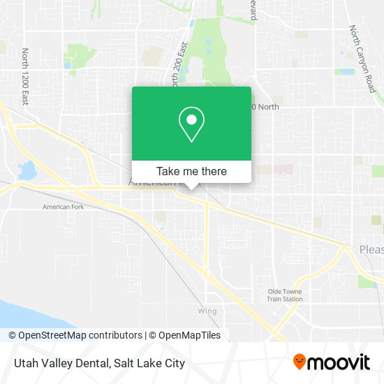 Mapa de Utah Valley Dental