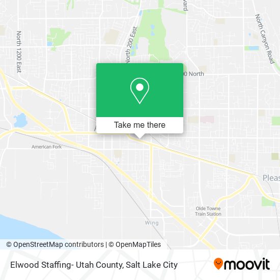 Elwood Staffing- Utah County map