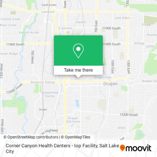 Corner Canyon Health Centers - Iop Facility map