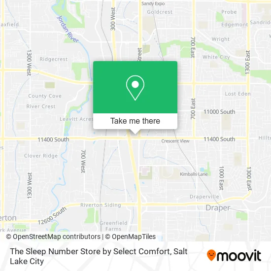 The Sleep Number Store by Select Comfort map