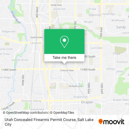 Mapa de Utah Concealed Firearms Permit Course