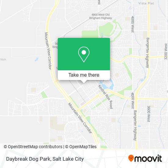 Daybreak Dog Park map