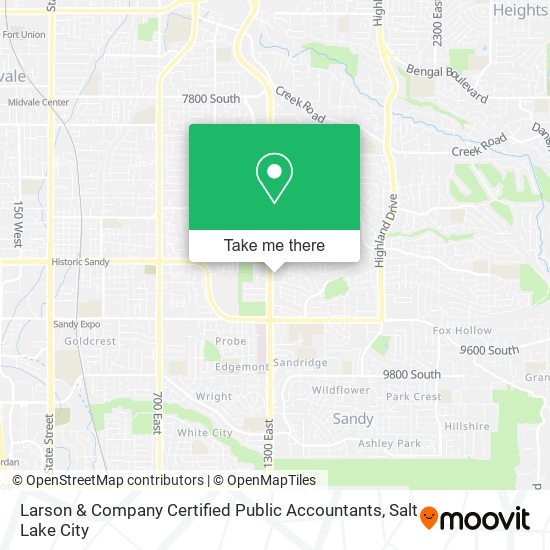 Mapa de Larson & Company Certified Public Accountants