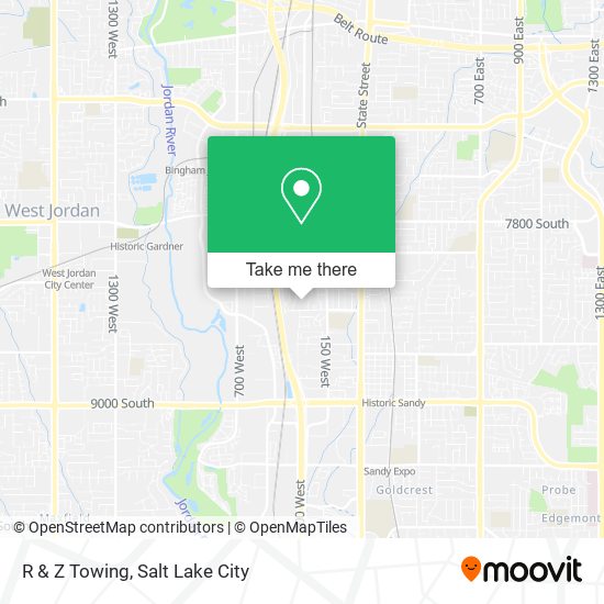 R & Z Towing map