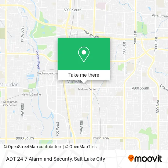 Mapa de ADT 24 7 Alarm and Security