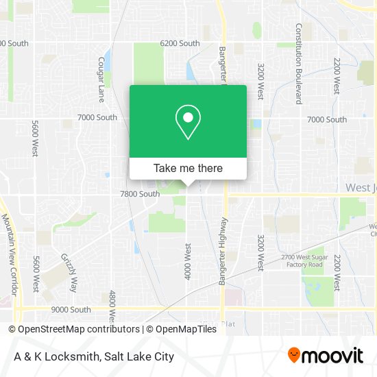 Mapa de A & K Locksmith