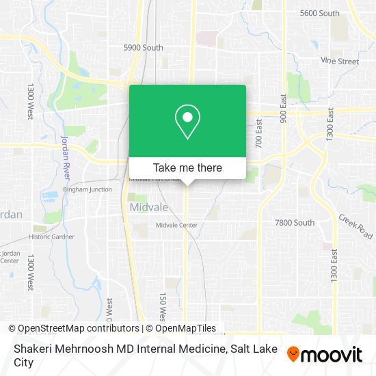 Shakeri Mehrnoosh MD Internal Medicine map