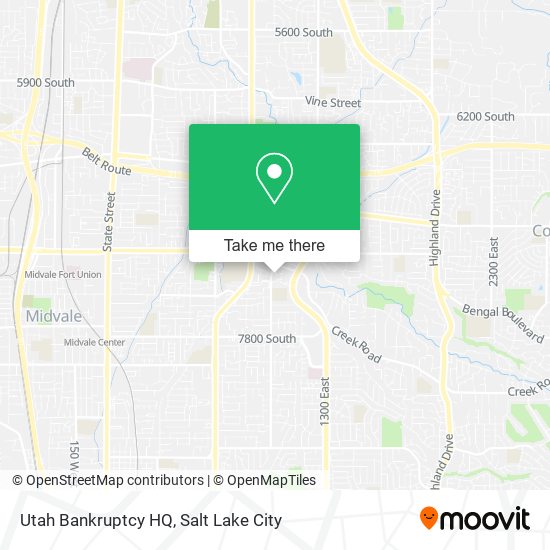 Mapa de Utah Bankruptcy HQ