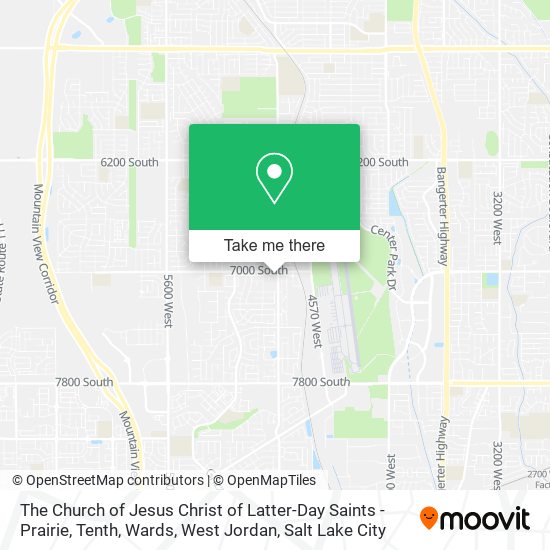 Mapa de The Church of Jesus Christ of Latter-Day Saints - Prairie, Tenth, Wards, West Jordan