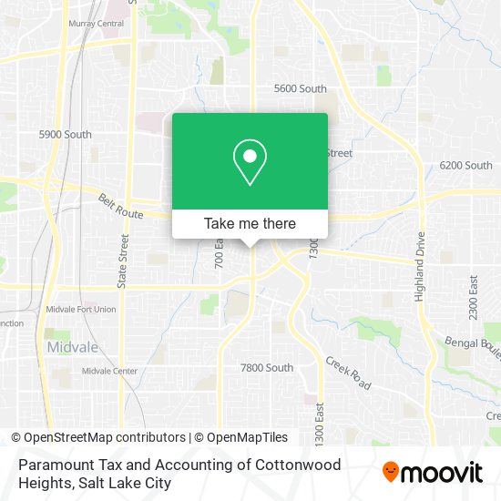 Paramount Tax and Accounting of Cottonwood Heights map