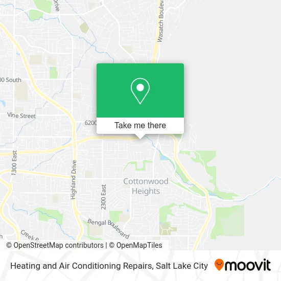 Heating and Air Conditioning Repairs map