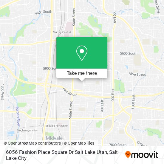 Mapa de 6056 Fashion Place Square Dr Salt Lake Utah