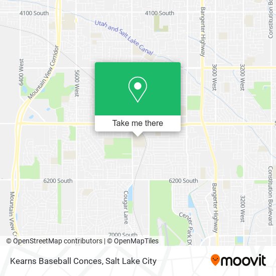 Mapa de Kearns Baseball Conces