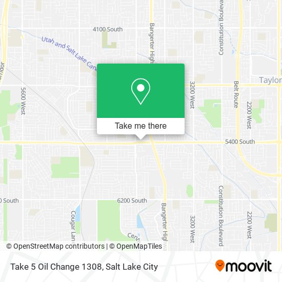 Take 5 Oil Change 1308 map