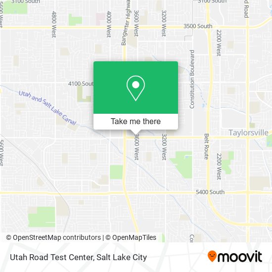 Utah Road Test Center map