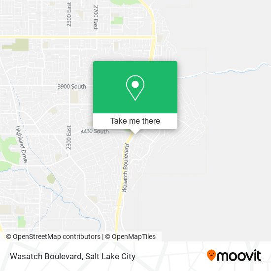 Wasatch Boulevard map