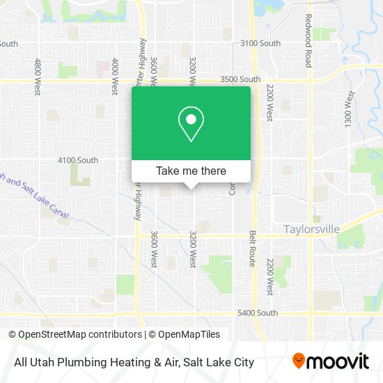 All Utah Plumbing Heating & Air map