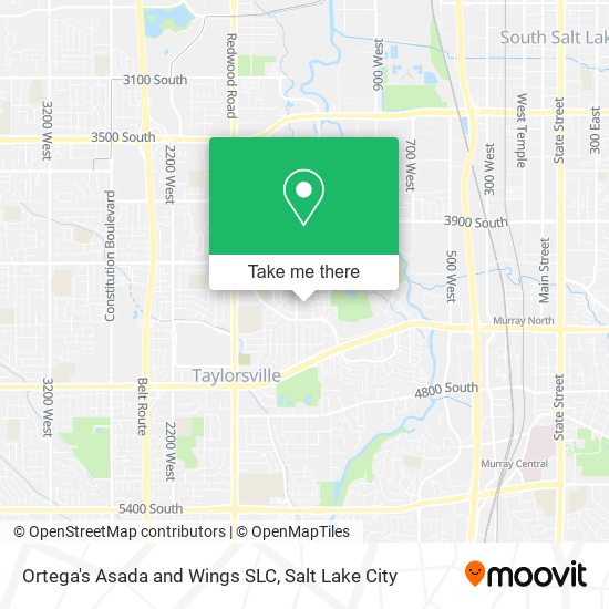 Mapa de Ortega's Asada and Wings SLC