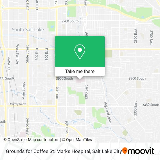 Mapa de Grounds for Coffee St. Marks Hospital