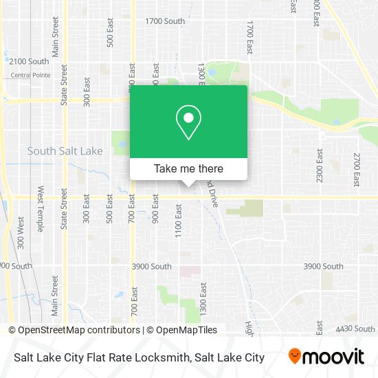 Mapa de Salt Lake City Flat Rate Locksmith