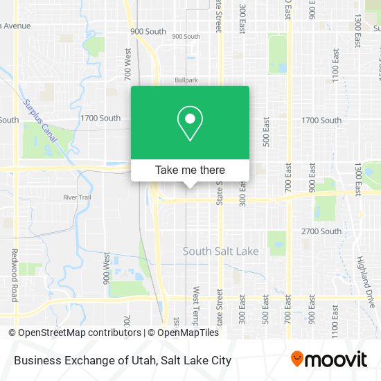 Business Exchange of Utah map