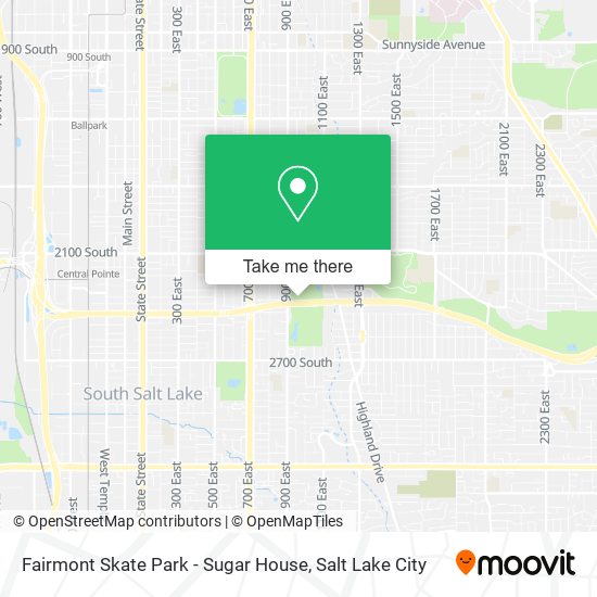 Fairmont Skate Park - Sugar House map