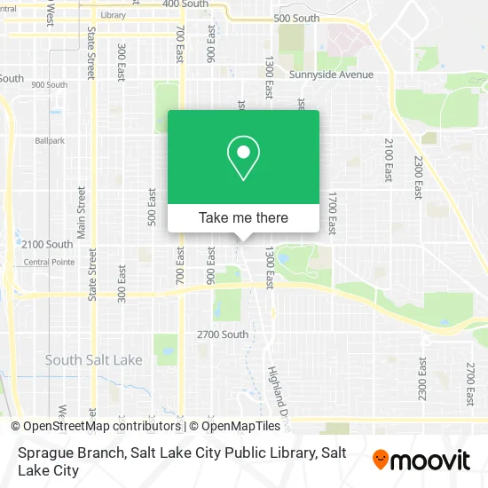 Mapa de Sprague Branch, Salt Lake City Public Library