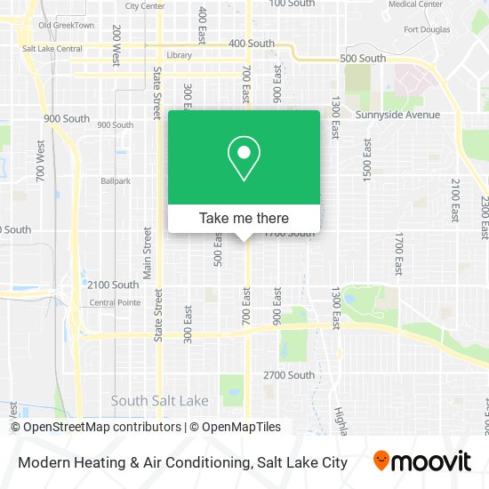 Mapa de Modern Heating & Air Conditioning