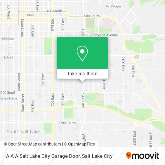 Mapa de A A A Salt Lake City Garage Door