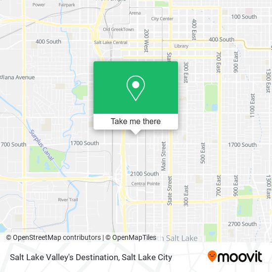 Salt Lake Valley's Destination map