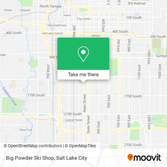 Mapa de Big Powder Ski Shop